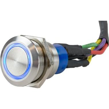 Stainless Push On/Off Switch F/Leds Prewired Lead - 5A