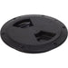 Deck Plate 5" Quarter Turn Smooth Black Abs W/Collar
